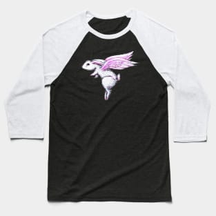 Sad Bunny Flying Baseball T-Shirt